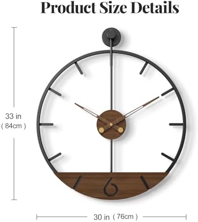 Cuspin Large Wall Clock 30 Inch Modern Farmhouse Wall Clock - Image 6