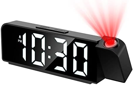 AMIR Projection Alarm Clock for Bedroom Ceiling, Projection Clock by AMIR