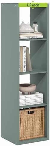 Furinno Cubicle Book Shelf, Vertical 4-Cube Bookshelf, Extra Thick Horizontally by Furinno-FitsYourSpaceFitsYourBudget