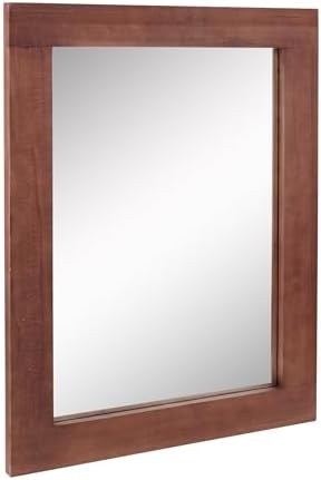 Stonebriar 24" x 18" Rectangle Redwood Frame Wall Mirror by StonebriarCollection