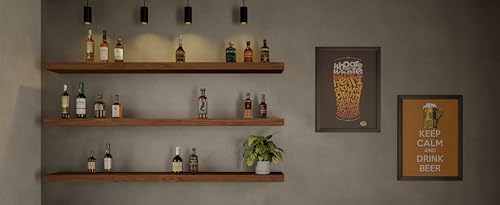 ROGMARS 60 Inches Long Walnut Floating Shelves - Image 6
