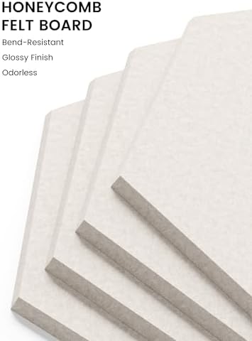 Fluxynara 12-Pack Hexagon Felt Bulletin Board Tiles - Image 3