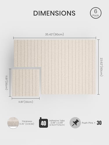 Bumusty 36"x 24" Large Felt Bulletin Board Tiles - Image 2