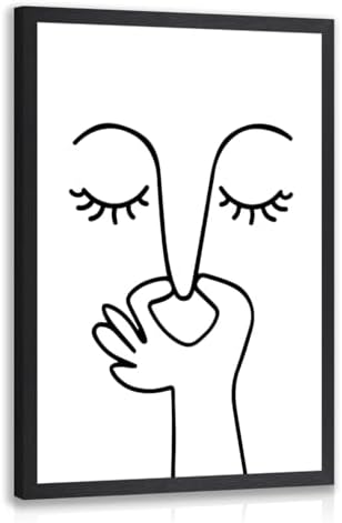 Cyebmo Funny Bathroom Wall Art, Minimalist Black and White Bathroom Picture by Unknown