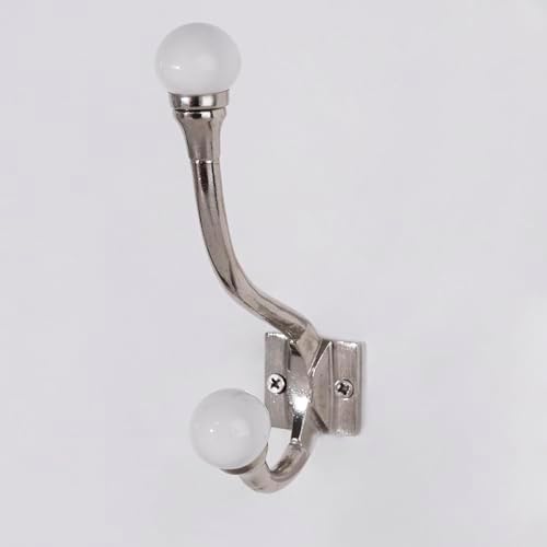 Indian Shelf 6 Piece White Double Wall Hooks - Image 6