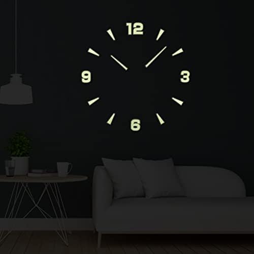 Timelike 3D DIY Wall Clock, 1M Modern Frameless Large 3D DIY Wall Clock Kit - Image 5
