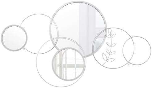 Hicarer 4 Pcs Wall Mirror Decoration Round Decorative Mirrors 41.34'' x 17.72'' - Image 2