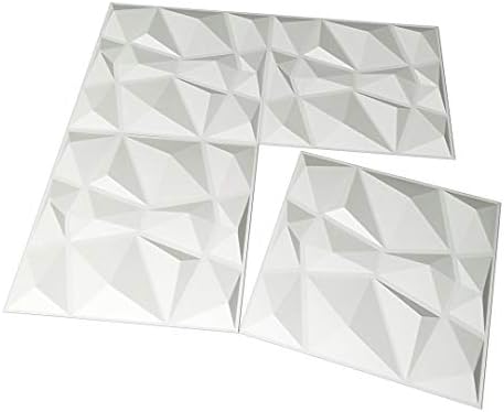 Art3d 12 Pack 3D Diamond Design Wall Panels 19.7"x19.7" PVC Panel - Image 5