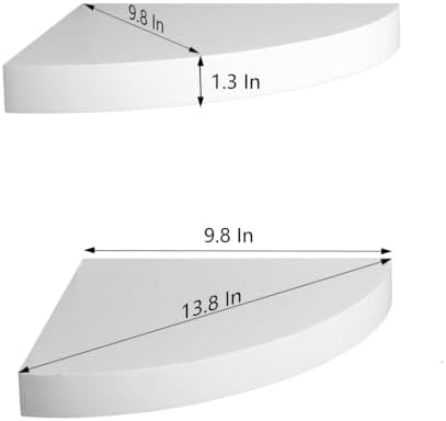 AHDECOR Wood Corner Shelves White, Durable Floating Corner Shelf - Image 2
