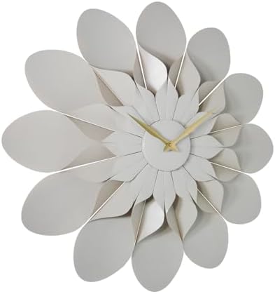 ARCHI Floro - The Blooming Elegance Grey Flower Wall Clock by ARCHITIMES