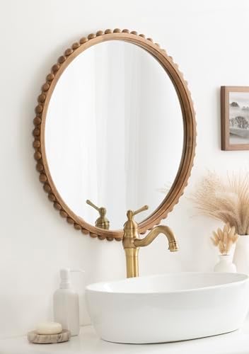 Kate and Laurel Beadbrook Round Wall Mirror - Image 3