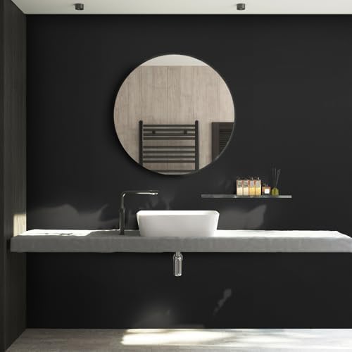 Rugreat Matte Black Peel and Stick Wallpaper Solid Modern 118inL 15.7inW - Image 7