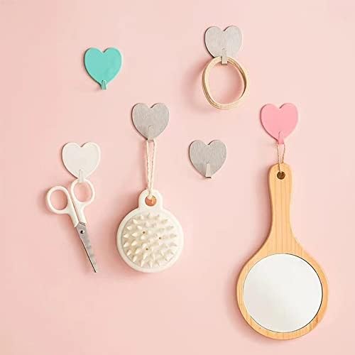 JtmyAota 6 Pack Heart Wall Hooks, Kawaii Room Decor Hooks - Image 4