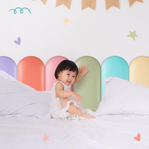 Jetec 6 Pcs Kids Wall Padding Panels, 1.18 Inch Thick Foam Wall Protector - Image 7