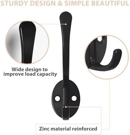 Homanu 34 Pack Coat Hooks Wall Mounted - Image 3