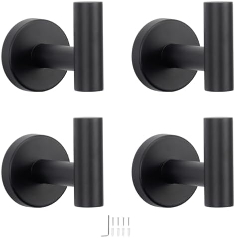 NearMoon Bath Towel Hooks- SUS 304 Stainless Steel Robe Hook Holder, Heavy Duty by NearMoon