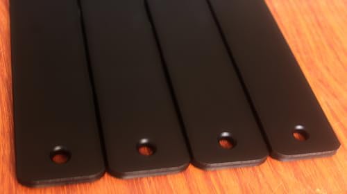 8 Pack - L 8" x H 2" x W1.5, 5mm Thick Black L Shelf Bracket, Iron Shelf - Image 3