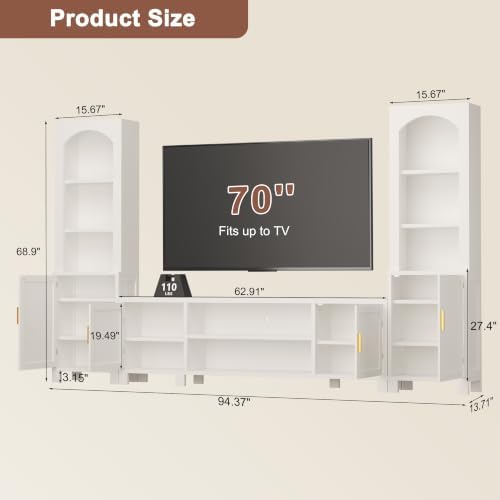 94" W 3-Piece Entertainment Center - Image 2