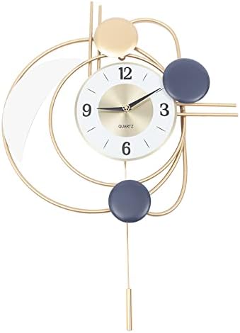 28Inch Modern Wall Clock for Living Room, Large Decorative Art Clock Silent by SNKOURIN