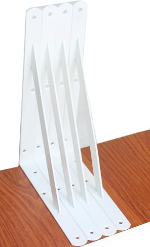 4 Pack L11 x H 8" White Heavy Duty Shelf Brackets by MHMYDZ