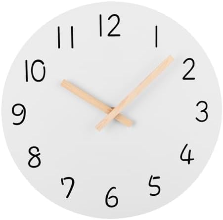 Plumeet 10'' Wooden Wall Clock Small Frameless Clocks by Plumeet