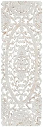 Deco 79 Wooden Floral Handmade Home Wall Decor Intricately Carved Wall Sculpture by Unknown