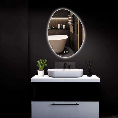 HOMECOOKIN LED Irregular Bathroom Mirror by HOMECOOKIN