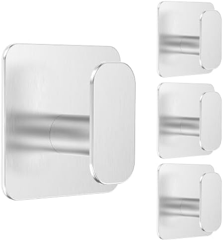 Aikzik 4 Pack Large Heavy Duty Wall Hooks - 26lb Max by Aikzik