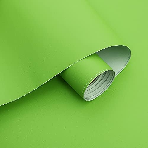 Ismoon 15.7''×118''Solid Green Wallpaper Peel and Stick Green Contact Paper by Ismoon