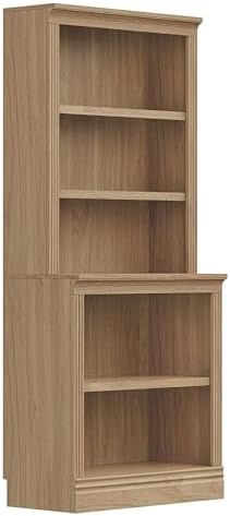 JAHRSTIM Halston Bookshelf, 5-Tier Tall Deep Storage Shelf, Adjustable Open by LivingEssentials