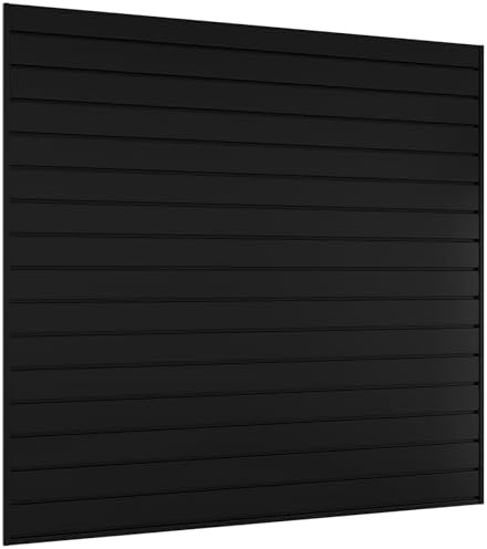 Neoaider Slatwall Panel 4 FT x 4 FT, Interlocking Slat Wall Paneling by Neoaider