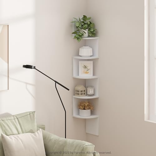 Furinno Rossi 5-Tier Corner Floating Book Shelves - Image 2