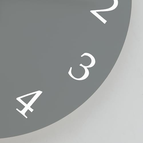 Lafocuse 12 Inch Wooden Modern Minimalist Gray Wall Clock Battery Operated - Image 6