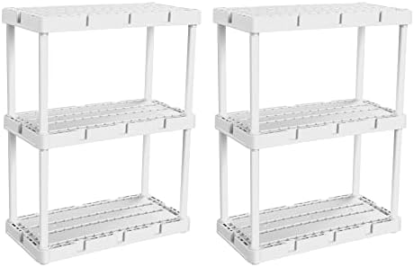 Gracious Living Knect-A-Shelf 3 Shelf Solid Light Duty Rack, 2 Pack by GraciousLiving