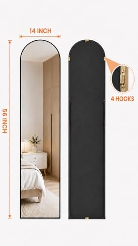 Antok 56" x14” Arched Full Length Mirror, Floor Mirror - Image 4