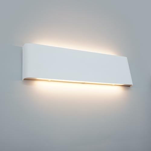 KICAAO 15.7in White Modern Wall Sconce 2-Pack, 16W Warm Light 3000K - Image 2
