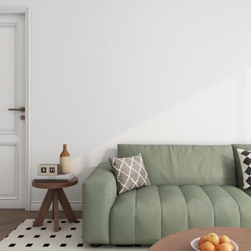 YENHOME 17.7"X200" White Grasscloth Peel and Stick Wallpaper Textured Wallpaper - Image 6