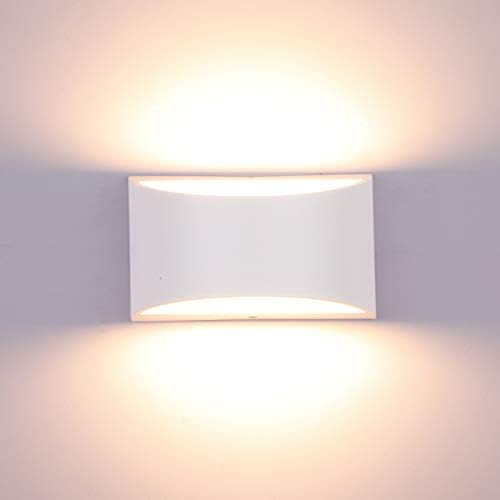 Lightess LED Wall Sconce Light White, Hardwired Wall Light Dimmable by LIGHTESS