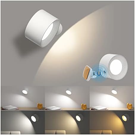 AKSDA LED Reading Light, Rechargeable Battery Operated Wall Sconce by AKSDA