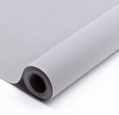 Light Grey Large Size Self Adhesive Soft Velvet Drawer Liner DIY Fabric Felt by TAOGIFT