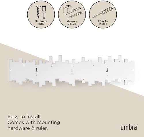 Umbra Sticks Wall Coat Rack, Wall Mount 8 Retractable Hooks - Image 6