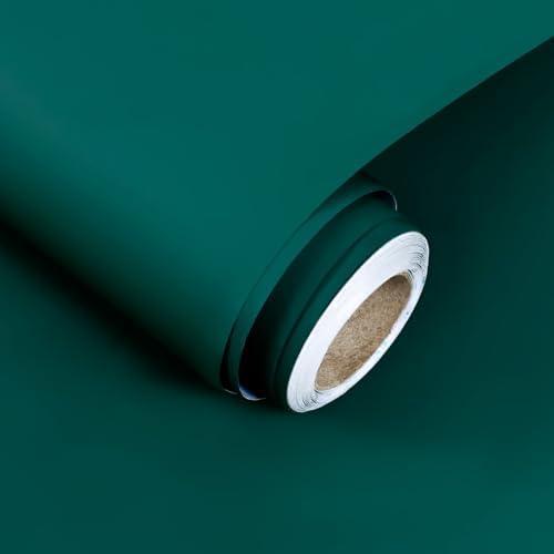 Green Peel and Stick Wallpaper 15.7"x118" Solid Colour Contact Paper Modern by Uooar