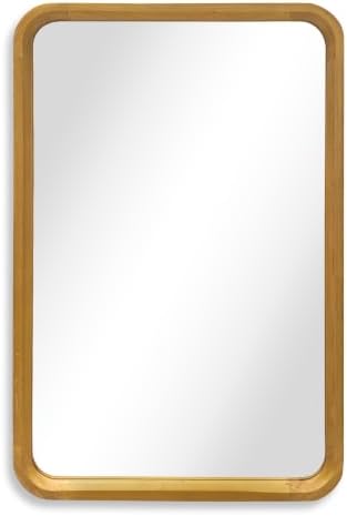 Wood Bathroom Mirror for Wall, Rectangle 20 x 30 Inch Vanity Mirror by Culer