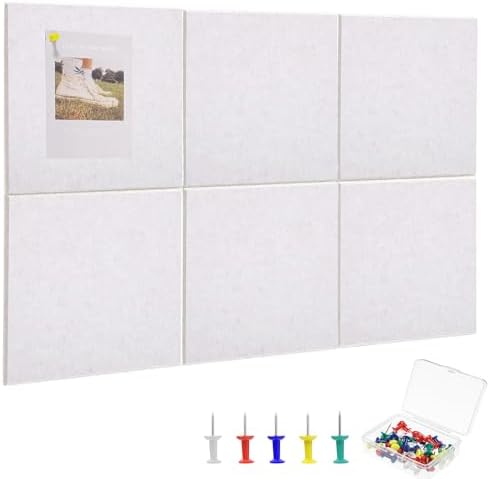 Cork Board Alternative 28" x 19", 6 Pack Felt Bulletin Boards, Pin Board by Thboxes