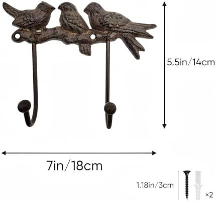 Vintage Cast Iron Bird Wall Hook - Image 2