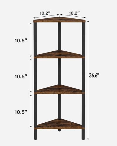 TUTOTAK Corner Shelf, 4-Tier Corner Bookshelf - Image 2