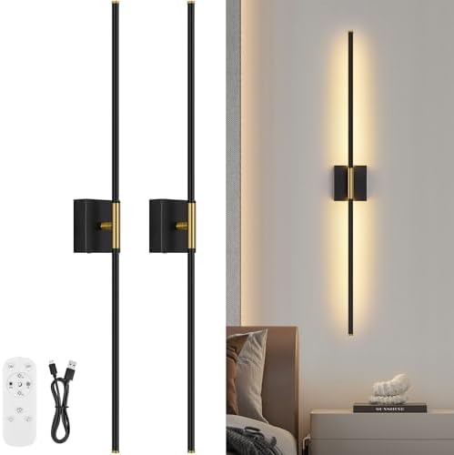 Battery Operated Wall Sconce Set of Two by JZEKVN