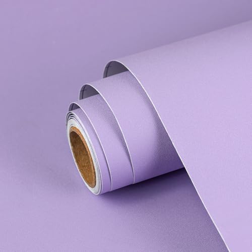 Purple Peel and Stick Wallpaper Solid Purple Contact Paper A Set of 23.6"x236" by SOONAFTER