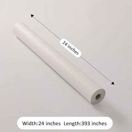 White Grasscloth Peel and Stick Wallpaper Linen 24"x394" - Image 4