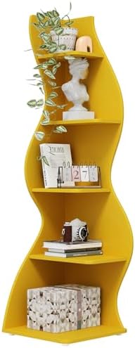 Tribesigns Corner Shelf, Modern 5-Tier Wall Corner Bookshelf, Stylish Corner by Tribesigns
